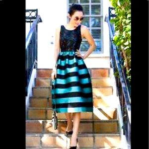 Anthropologie Leifsdottir Starlit sequin striped event dress grad event sz 12